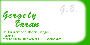 gergely baran business card